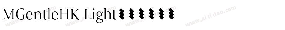 MGentleHK Light字体转换
